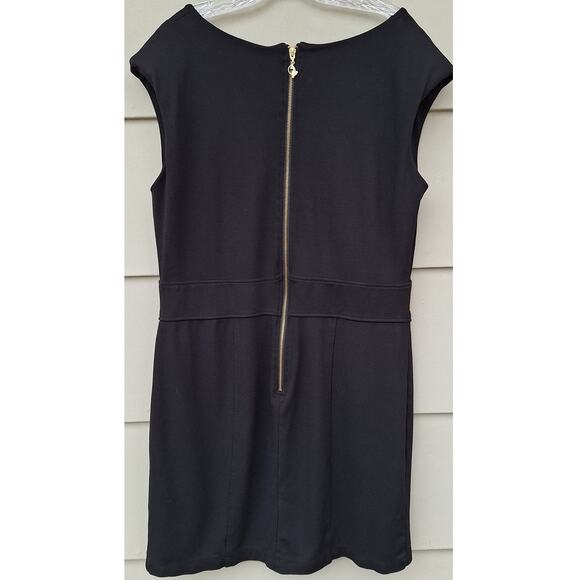 Vtg Baby Phat Y2K Gold Studded Sleeveless Black Mini Dress Exposed zippers Sz 1X - Picture 4 of 8